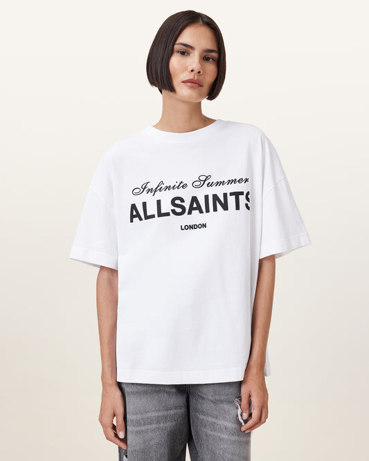 Optic White Color Avri Tee from AllSaints