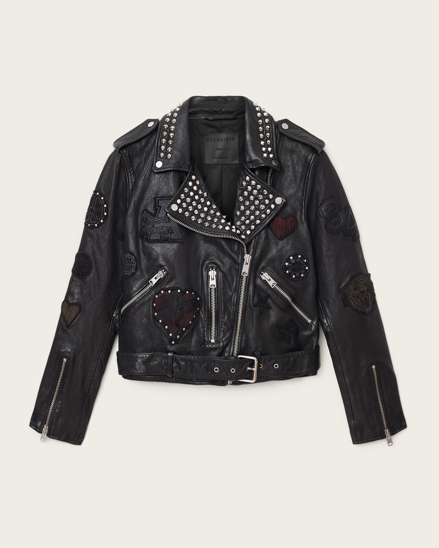 College Biker Leather Jacket