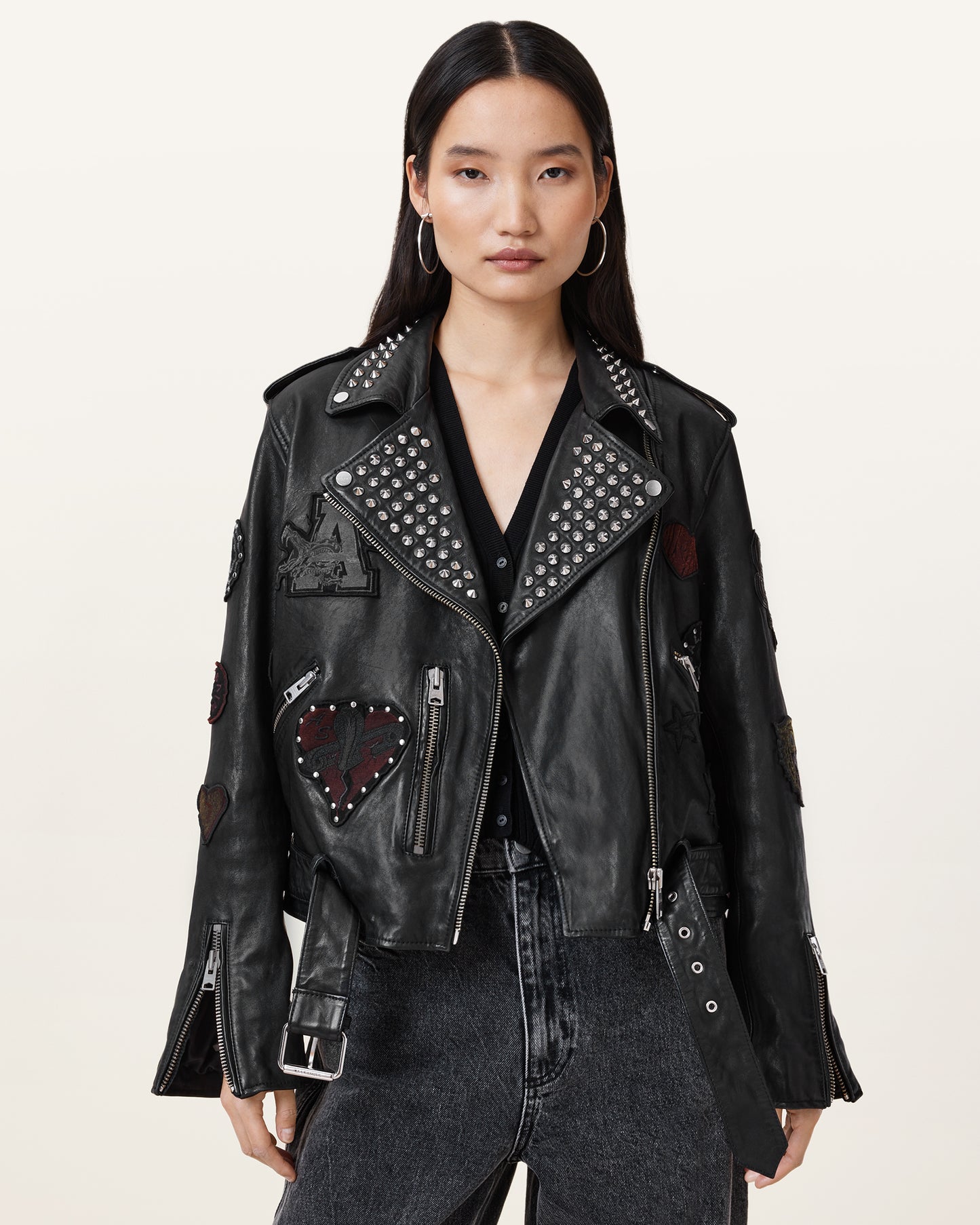 College Biker Leather Jacket