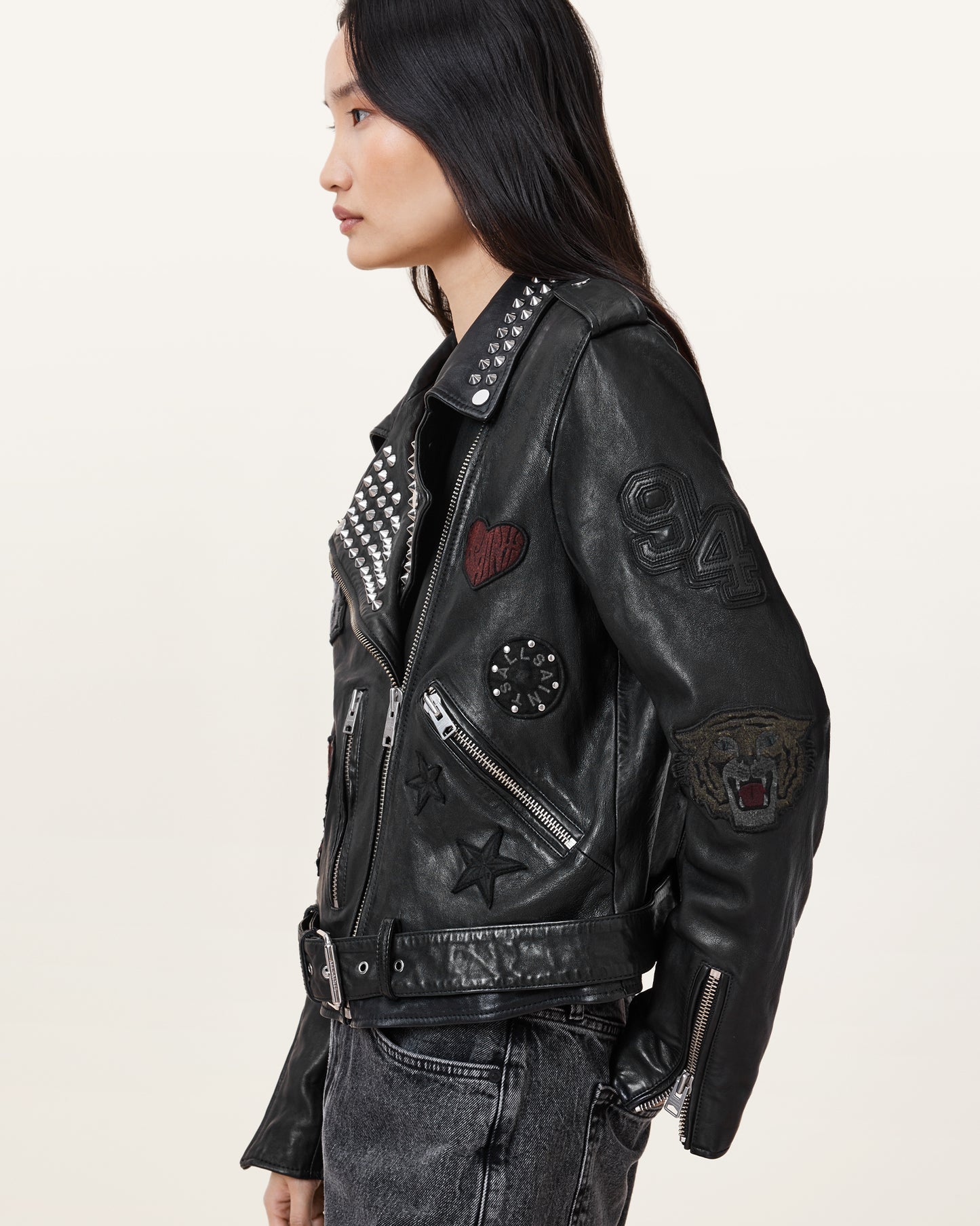 College Biker Leather Jacket
