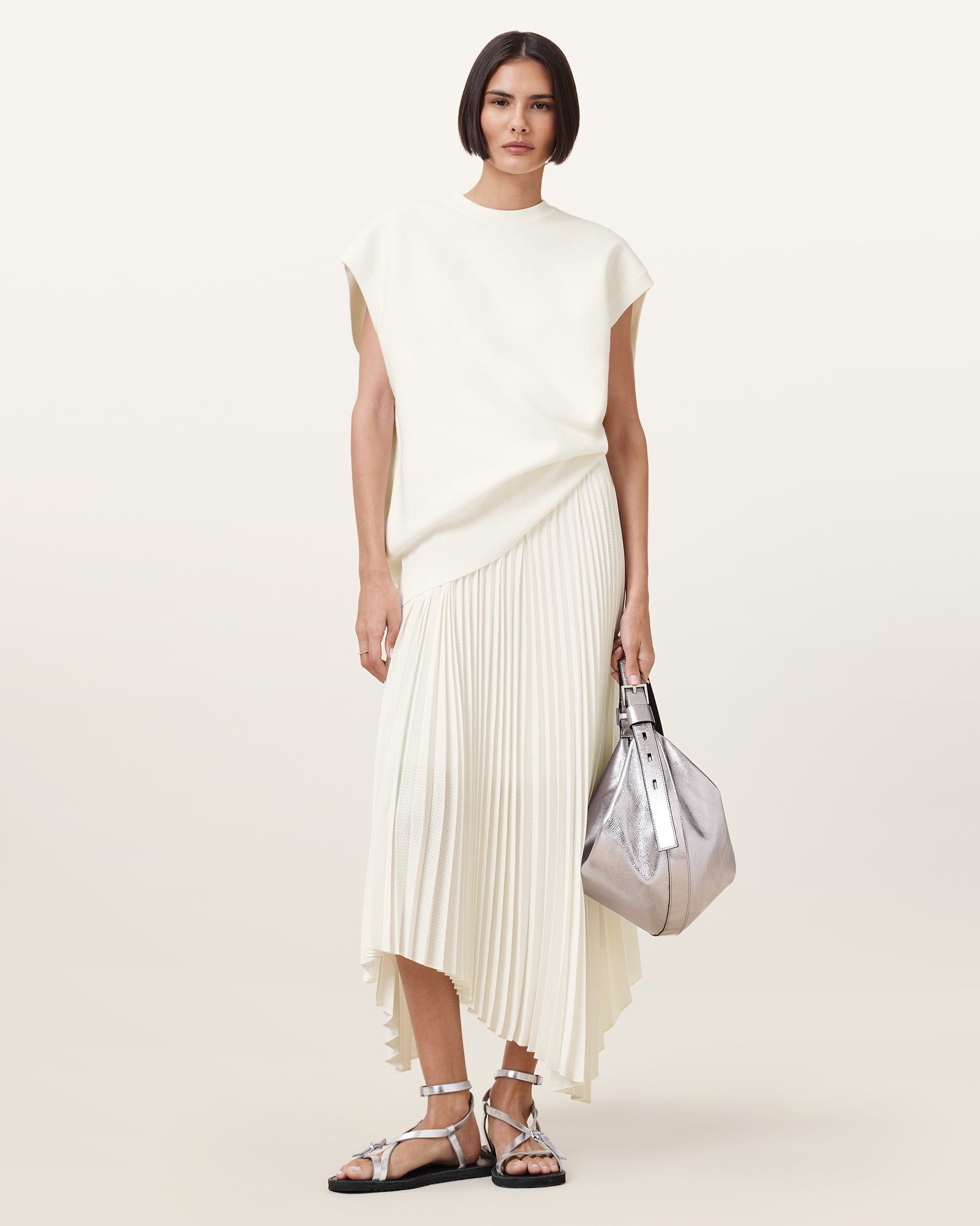 Chalk White Color Leia Harley Dress from AllSaints