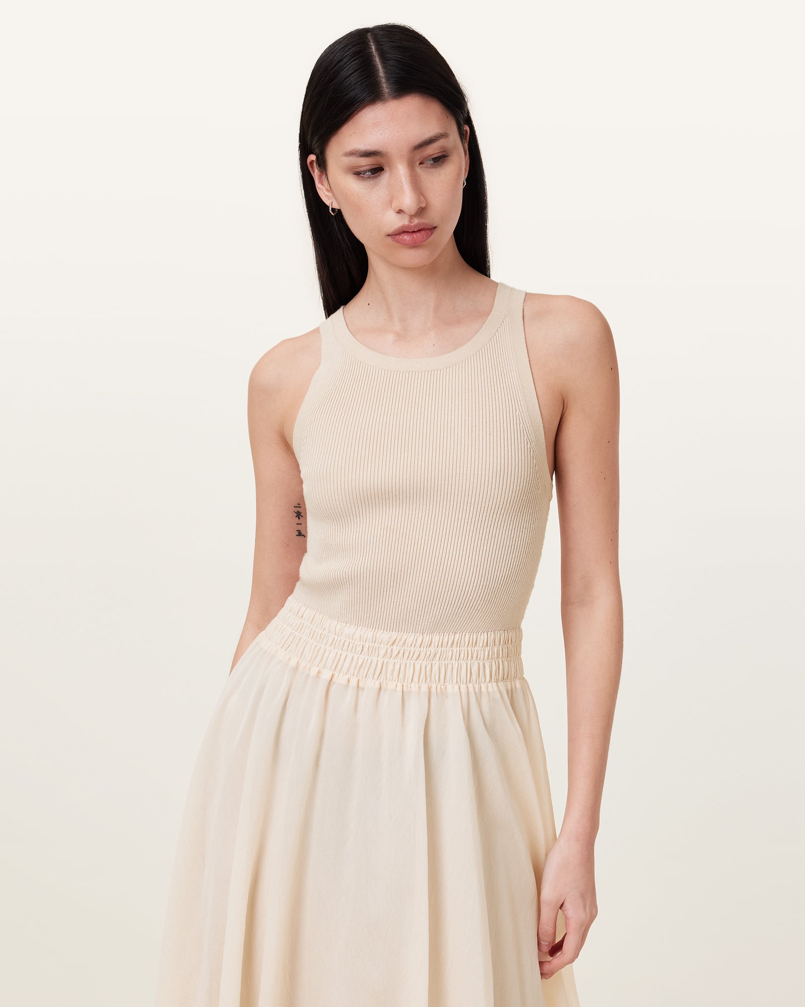 ALMOND WHITE Color Zenia Dress from AllSaints