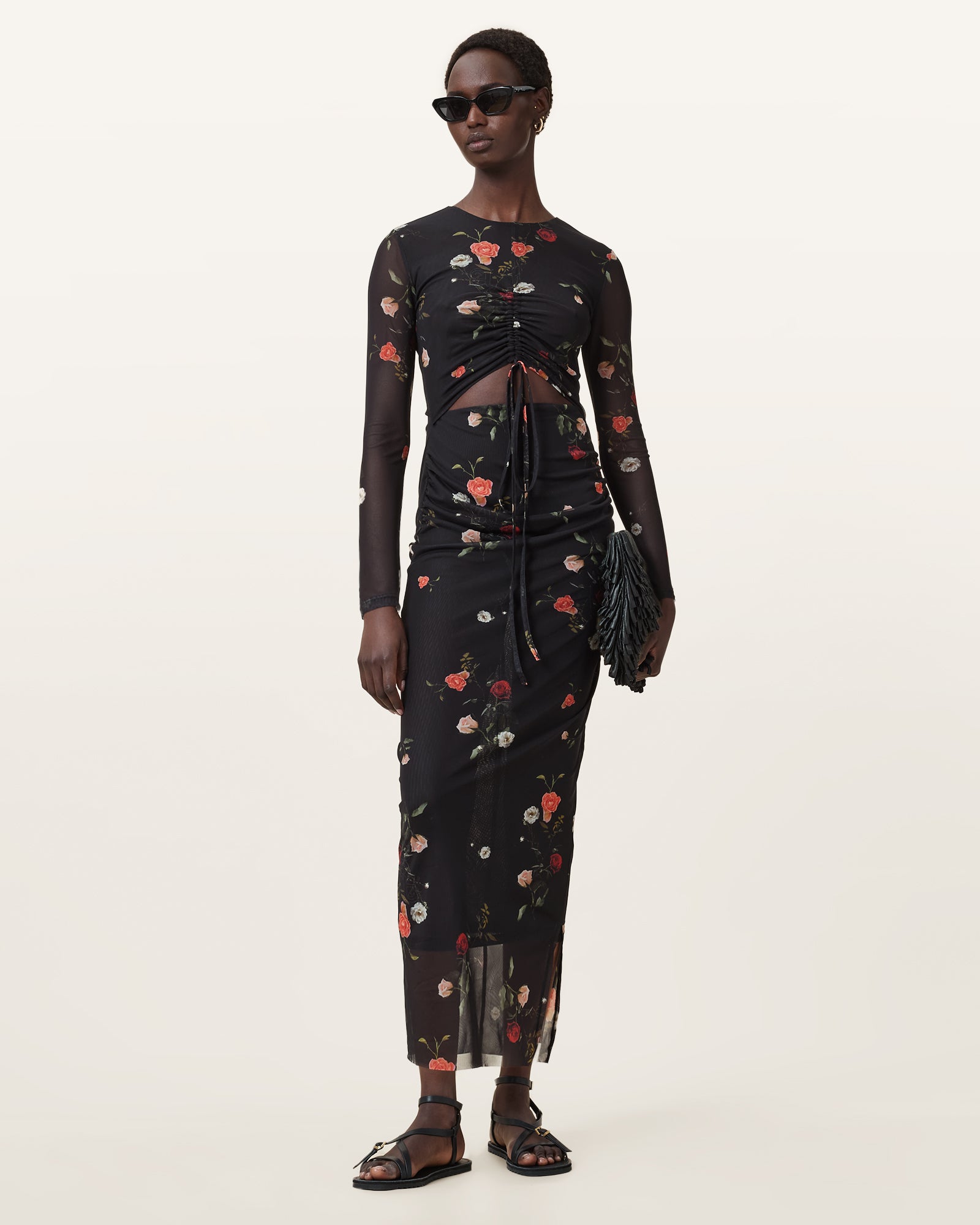 BRIAR BLACK Color Kathy Mesh Dress from AllSaints