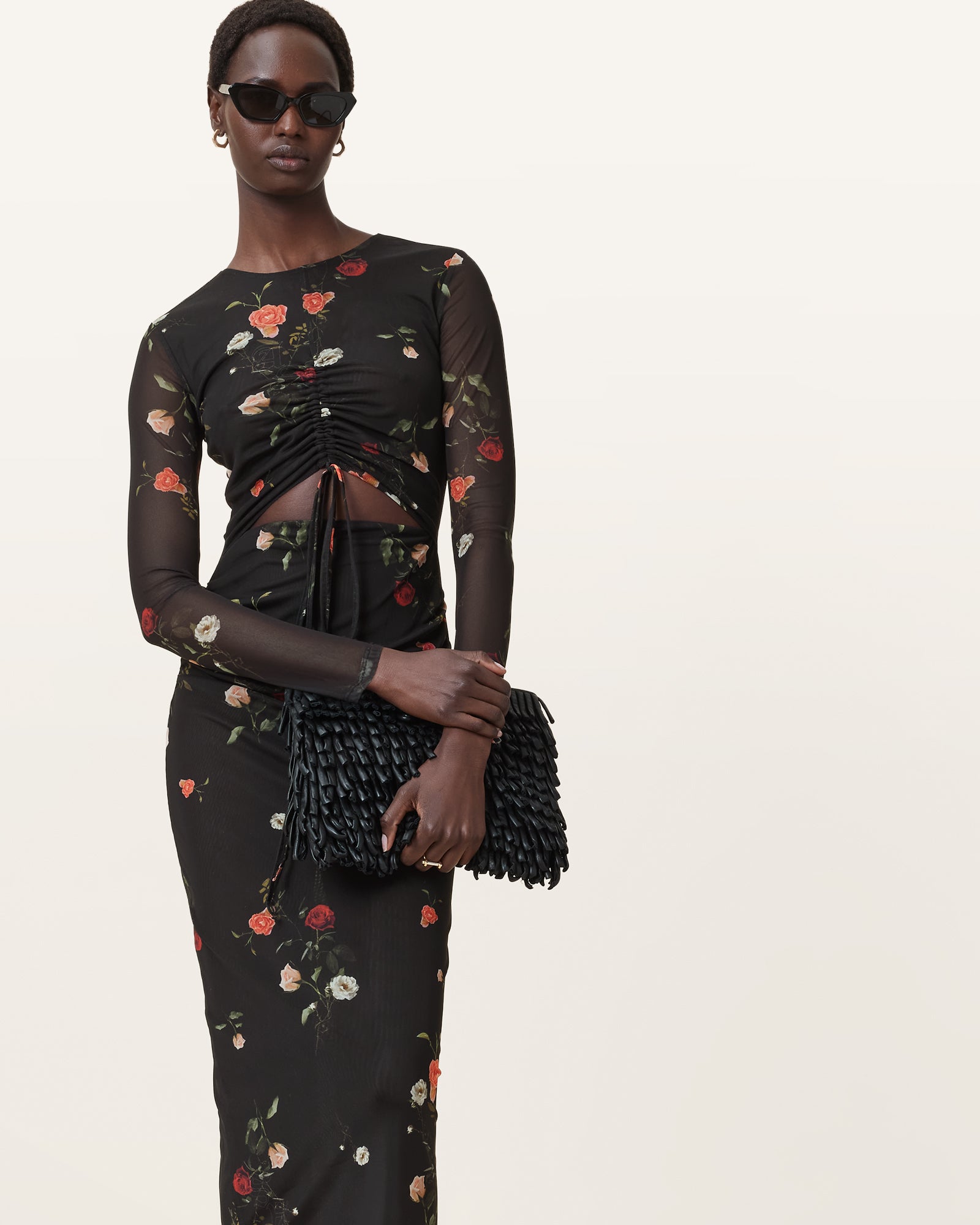 BRIAR BLACK Color Kathy Mesh Dress from AllSaints