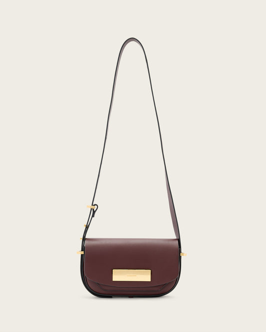 Dark Red Color Etta Satchel Crossbody from AllSaints