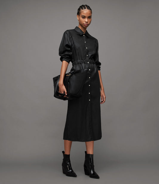 Osa Coated Denim Dress - AllSaints Hong Kong