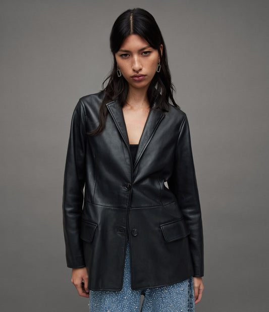 Corinna Leather Blazer
